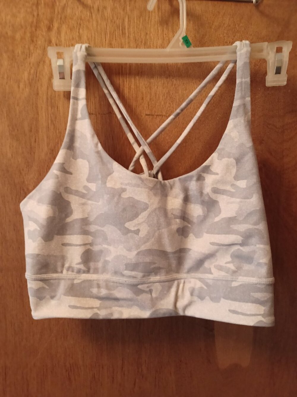 Athletic Works Women' Athletic Sports Bra Gray Camoflage